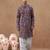 Multicolor cotton silk printed kurta for men's
