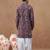 Multicolor cotton silk printed kurta for men's
