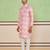 Pink cotton silk plain kurta for men's