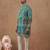 Multicolor cotton silk printed kurta for men's