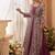 Heavy silks purple long top with silk shrug - full stitched free size