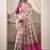 baby pink patola silk blend patola saree with unstitched blouse piece