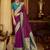 wine soft silk blend woven saree with unstitched blouse piece