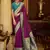 wine soft silk blend woven saree with unstitched blouse piece