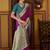 wine soft silk blend woven saree with unstitched blouse piece