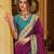 wine soft silk blend woven saree with unstitched blouse piece
