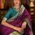 wine soft silk blend woven saree with unstitched blouse piece