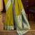 neon soft silk blend woven saree with unstitched blouse piece