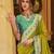neon soft silk blend woven saree with unstitched blouse piece