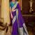 purple soft silk blend woven saree with unstitched blouse piece