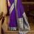 purple soft silk blend woven saree with unstitched blouse piece