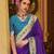 purple soft silk blend woven saree with unstitched blouse piece