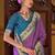 lavender soft silk blend woven saree with unstitched blouse piece