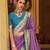 lavender soft silk blend woven saree with unstitched blouse piece