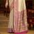 beige soft silk blend woven saree with unstitched blouse piece