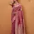 gajari tissue silk blend woven saree with unstitched blouse piece