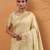 yellow tissue silk blend woven saree with unstitched blouse piece