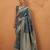 grey tissue silk blend woven saree with unstitched blouse piece