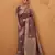 brown tissue silk blend woven saree with unstitched blouse piece
