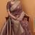 brown tissue silk blend woven saree with unstitched blouse piece