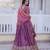 PINK YSL Silk Lehenga Choli Dupatta Set with Zari & Sequins Embroidery