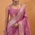 pink tissue silk blend woven saree with unstitched blouse piece