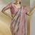 pink handloom silk blend woven saree with unstitched blouse piece