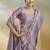 lavender handloom silk blend woven saree with unstitched blouse piece