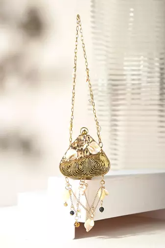 Batua viral nano clutch bag - gold