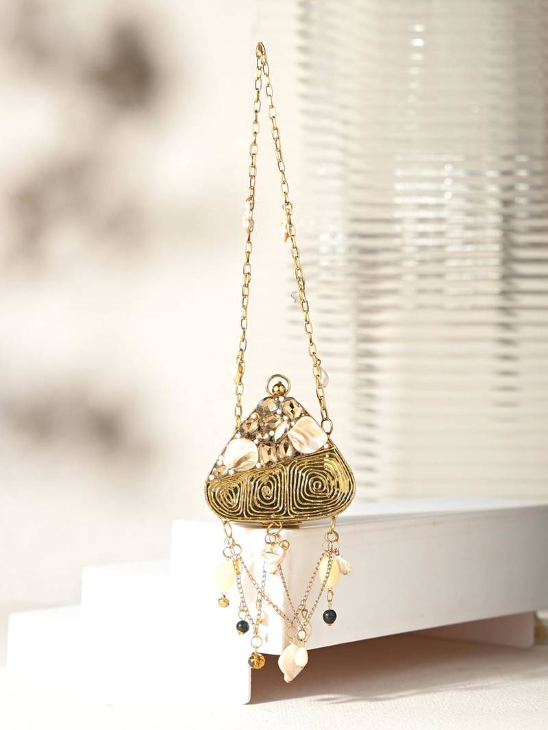 Batua viral nano clutch bag - gold