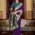 purple soft silk blend woven saree with unstitched blouse piece