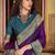 purple soft silk blend woven saree with unstitched blouse piece