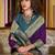 purple soft silk blend woven saree with unstitched blouse piece