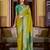 neon soft silk blend woven saree with unstitched blouse piece