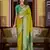 neon soft silk blend woven saree with unstitched blouse piece