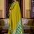 neon soft silk blend woven saree with unstitched blouse piece