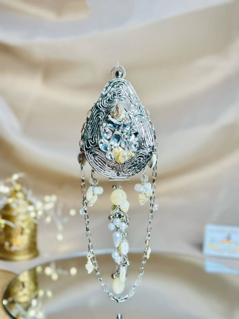 Avacado viral nano clutch bag - silver