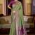 olive soft silk blend woven saree with unstitched blouse piece