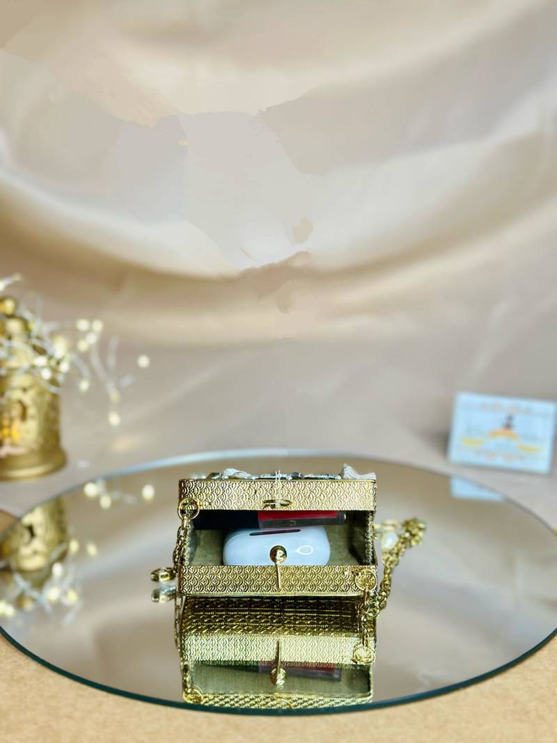 Khwaish viral nano clutch bag - gold