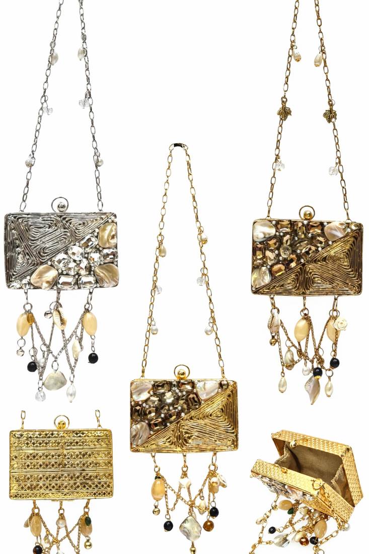 Khwaish viral nano clutch bag - silver