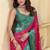 magenta satin silk blend woven saree with unstitched blouse piece