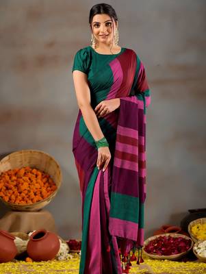 Raag varnam multi handloom khadi cotton saree 1