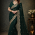 Green Color Beautiful Embroidery detailling Satin Silk Saree
