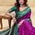 purple satin silk blend woven saree with unstitched blouse piece