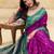 purple satin silk blend woven saree with unstitched blouse piece