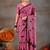 Raag varnam pink handloom print cotton saree