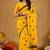 Raag varnam mustrad yellow handloom print cotton saree