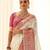 off white soft silk blend woven saree with unstitched blouse piece