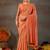 Raag varnam orange handloom gini cotton saree