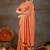 Raag varnam orange handloom gini cotton saree